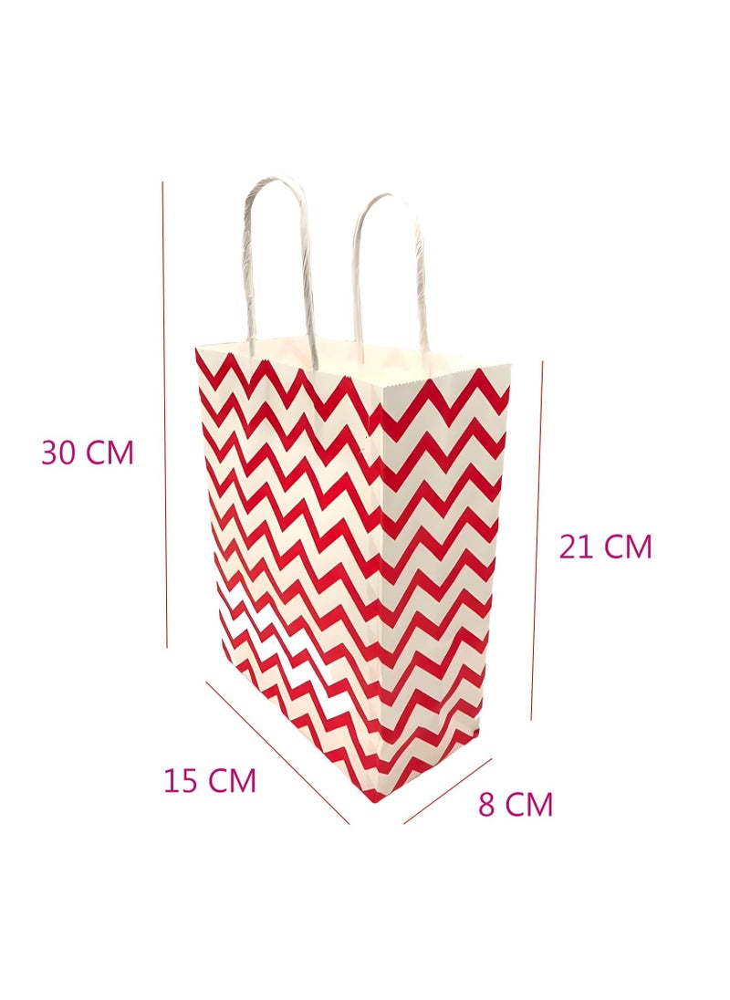 HM2A Gift Bags, Small Paper Bags 24-piece Set Size 15x21x8 Cm Gift Bag, Small Bag Set, Kraft Paper Bags For Gifts  - Image 3