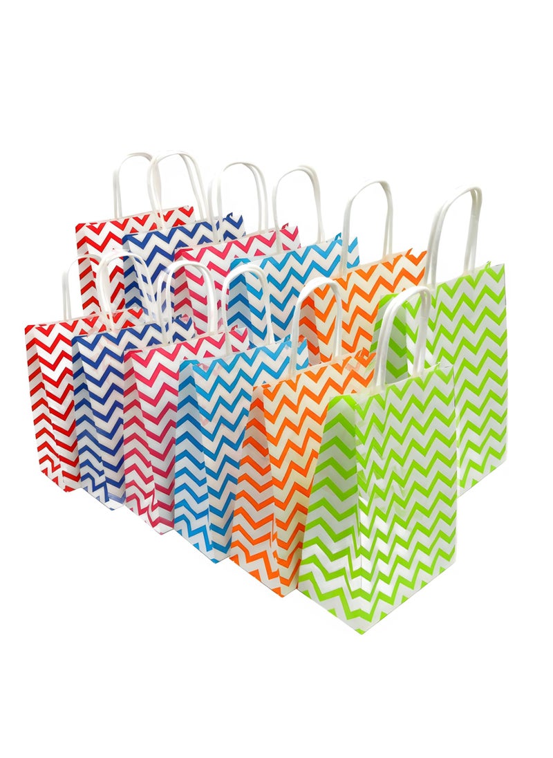 HM2A Gift Bags, Small Paper Bags 24-piece Set Size 15x21x8 Cm Gift Bag, Small Bag Set, Kraft Paper Bags For Gifts  - Image 2