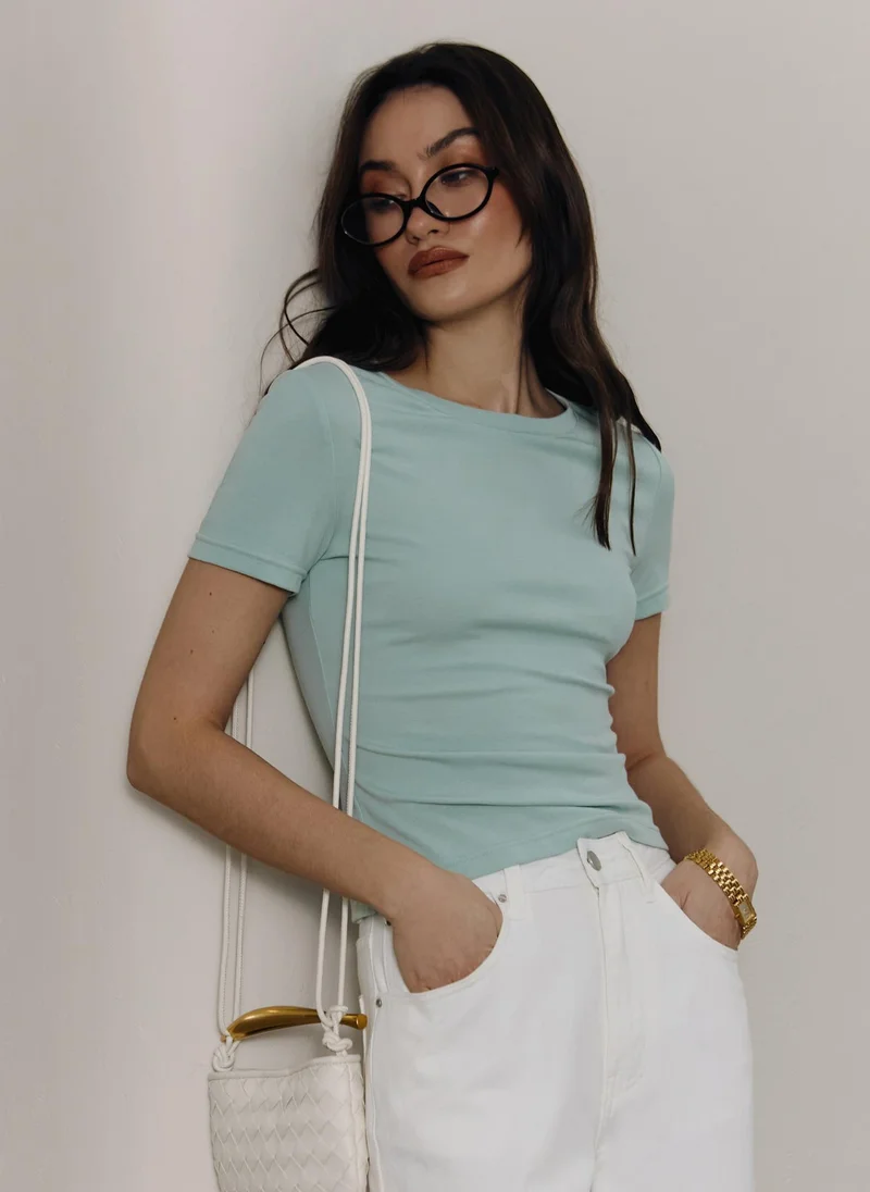 ليتشي تي شيرت جيرسيه قصير ملائم