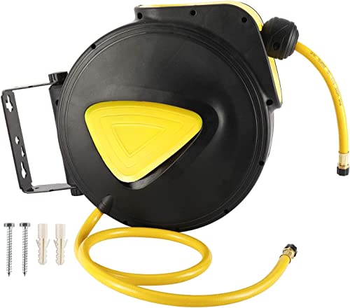 BTSHUB Retractable Air Hose Reel 5/16 in. x 33' ft Hose Wall Mount Tool 180 Degree Rotation - Image 1
