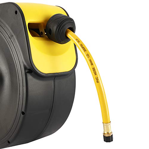 BTSHUB Retractable Air Hose Reel 5/16 in. x 33' ft Hose Wall Mount Tool 180 Degree Rotation - Image 4
