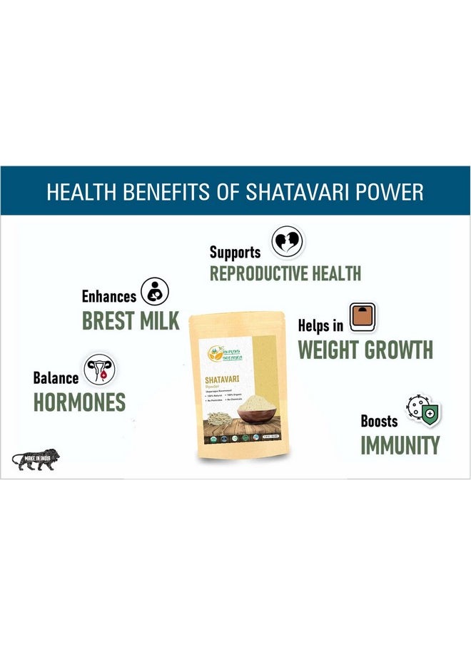 HERBS BOTANICA - Shatavari Powder Organic Asparagus Racemosus For Lactation Breastfeeding Shatavri Satawar Kalpa Kalp India Usda Organic Improves Lactation ; Rejuvenates Stamina ; 5.3 Oz / 150 Gms - Image 1