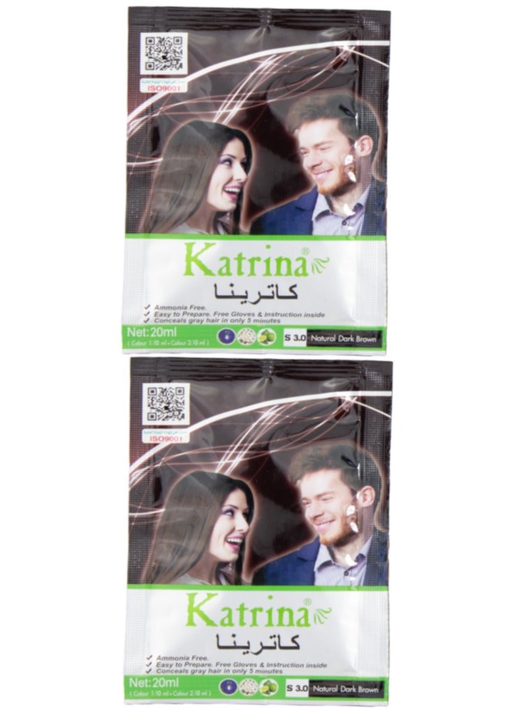 Katrina Two Pieces Of Natural Dark Brown 2x20 ml - Image 1