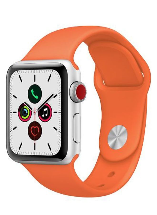 Solid Replacement Band For Apple Watch Series 5/6/7 42/44/45mm Orange - Image 1
