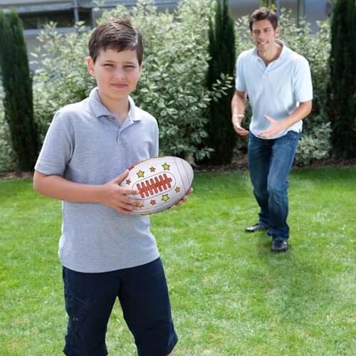 Relaxgiant 12 Pcs 5.12 Inches Large Father's Day Footballs Craft for Kids Color Your Own Father's Day Football DIY Dad Coloring Footballs Craft Gift for Kids Home Classroom Activities - Image 5