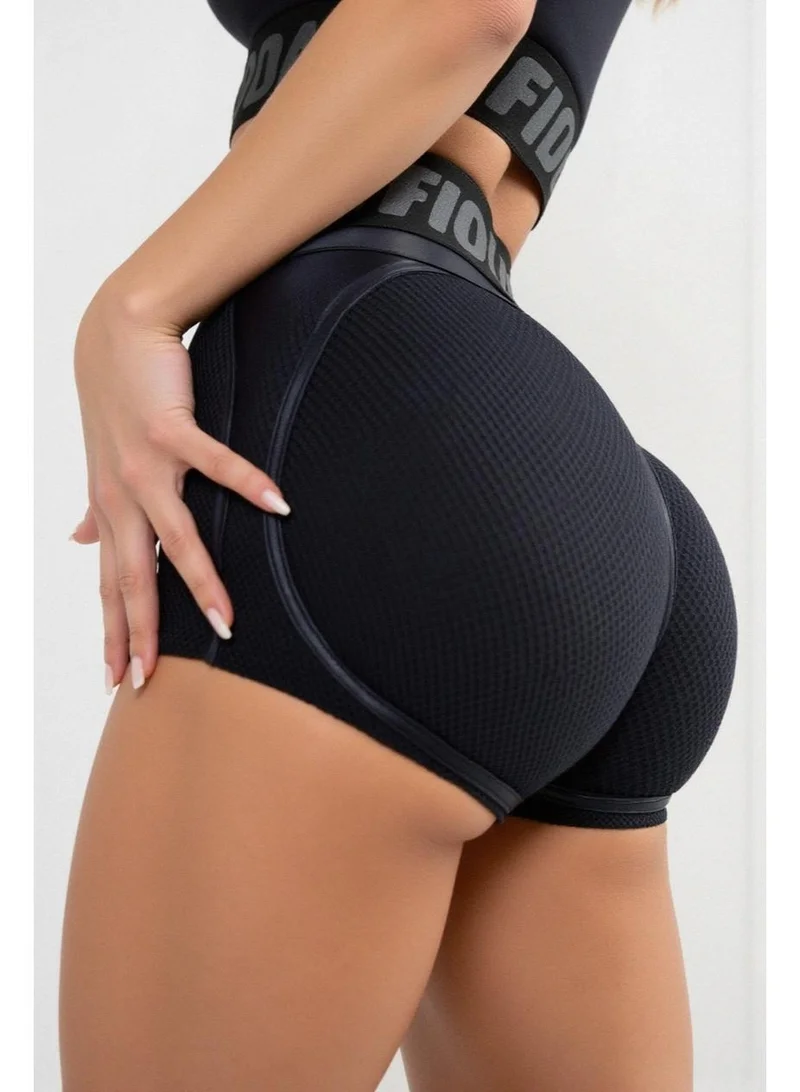 Bona Fide Extra Shorts Black Skin Extra Skin High Waist Biker Gym Shorts for Women for Women | Best Price UAE