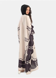 Carina Chic Printed Hooded Abaya  - Image 3