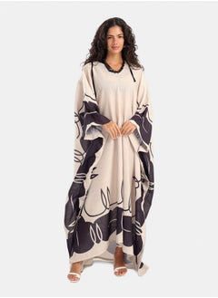 Carina Chic Printed Hooded Abaya  - Image 1