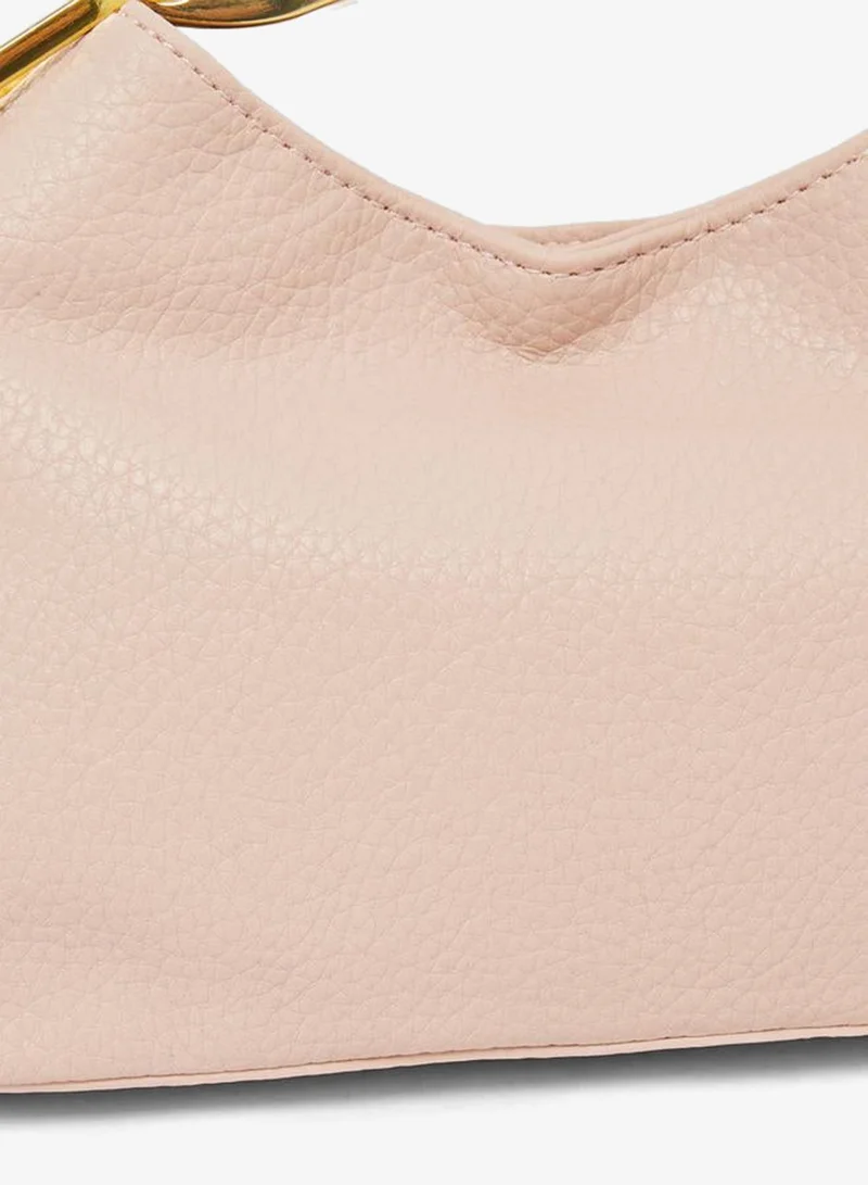 Styli  Blush Pink Triangle Handbag with Gold Handle for Women | Best Price UAE