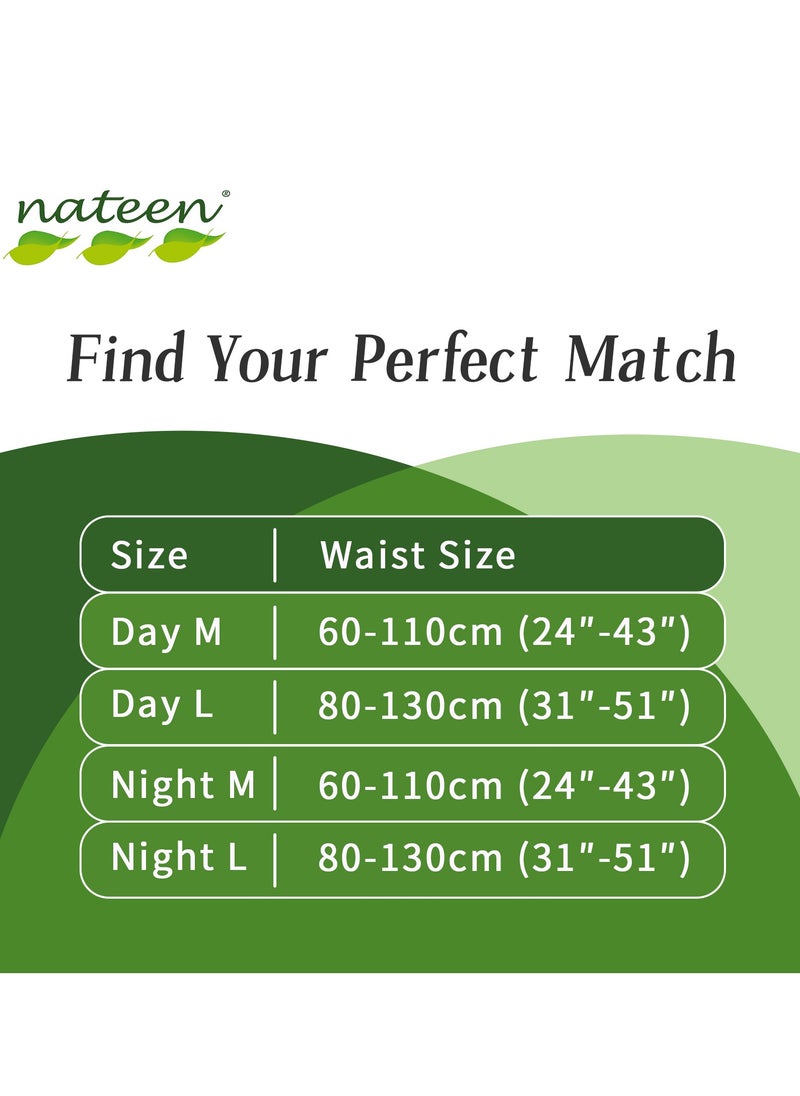 nateen Hospeen Adult Diapers, Day Incontinence Pants Large, Waist Size 80-130cm, 80 Count, with 360 Degree Elastic Waistband, Super Soft Fit  - Image 4