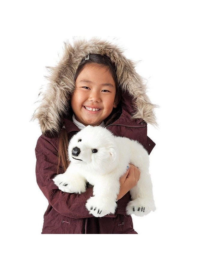 Folkmanis Polar Bear Cub Hand Puppet, White, Model:3041 - Image 3