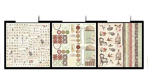 Qatalitic Designer Pattern Design Printed Papers Paper Pack for Art & Craft (VS12006), 12 X 12 Inch for Greeting Cardmaking & Project Book Making (24 Patterned Sheets + 3 Die Cut Sheets) Black - Image 3