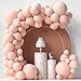 LYVEEF Pastel Orange Balloons 84 pcs Peach Balloons Garland Arch Kit 5 inch 12 inch 18 inch Happy Birthday Baby Shower Decorations - Image 3