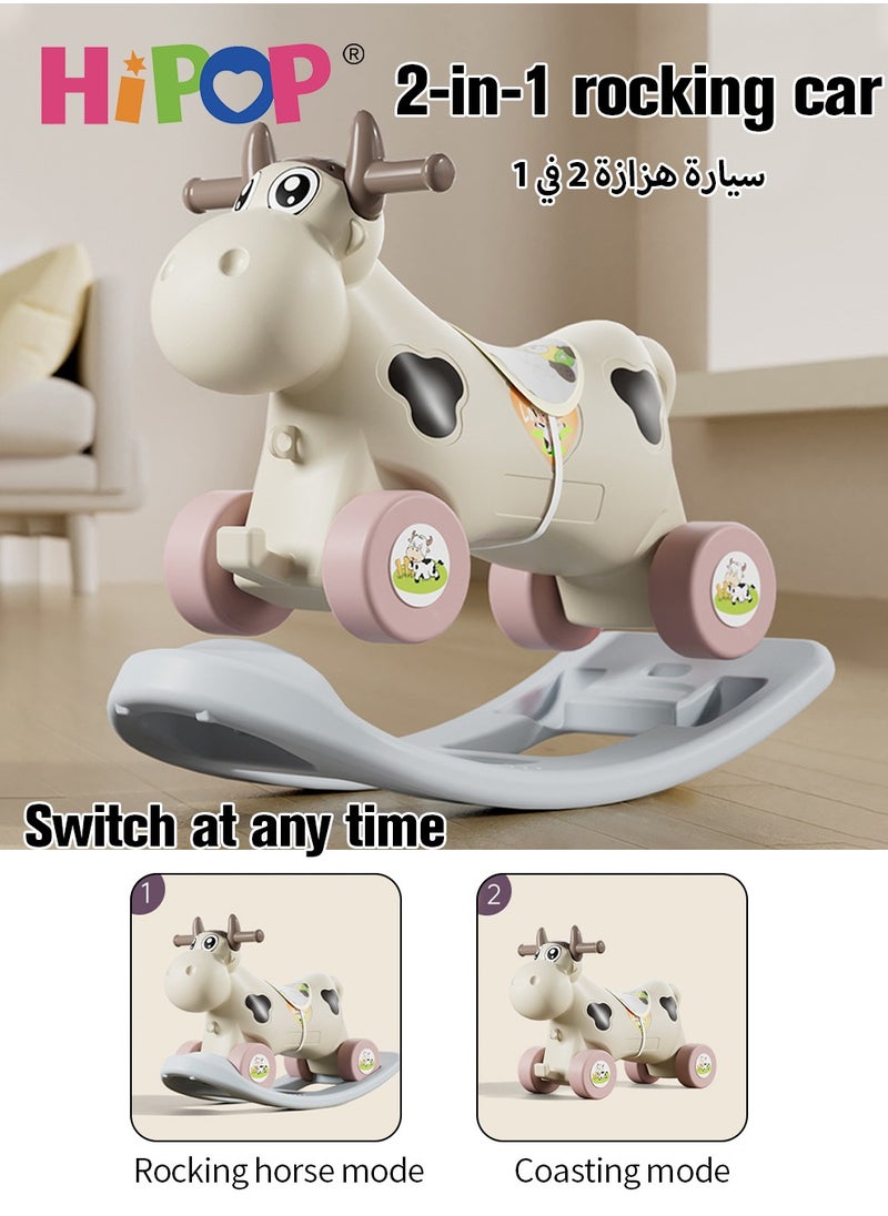HIPOP - 2 in 1 Children's Rocking Horse,Kid's Ride on Toys,children's Balance Bike Toys - Image 1