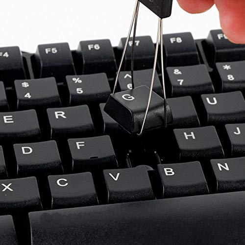 Ortarco Keycap Puller for Mechanical Keyboard Stainless Steel Keycap Remover Tool Fixing Keyboard Black - Image 3