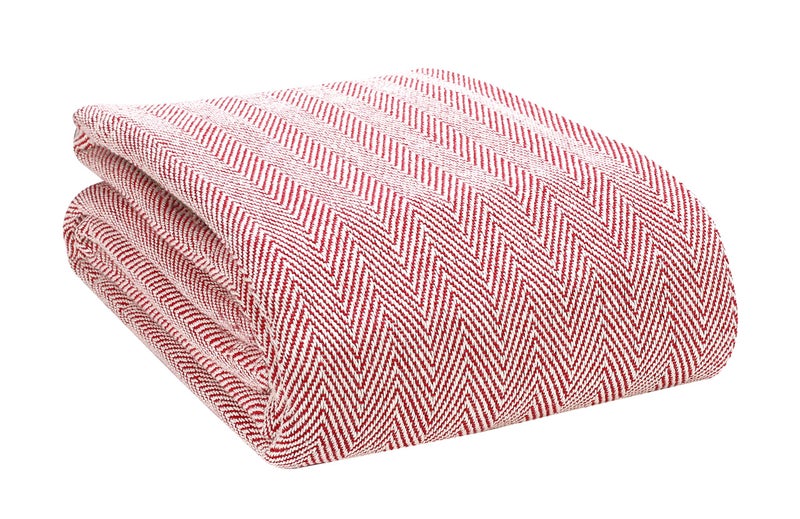 GLAMBURG 100 Soft and Breathable Cotton Thermal Blanket King Red  Perfect for Layering Any Bed for All Season