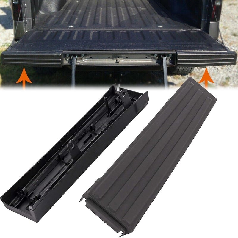 KARPAL Right  Left Flexible Step Side Tailgate Cap Molding End Cap Cover Compatible with 2009 2010 2011 2012 2013 2014 Ford F150 Black