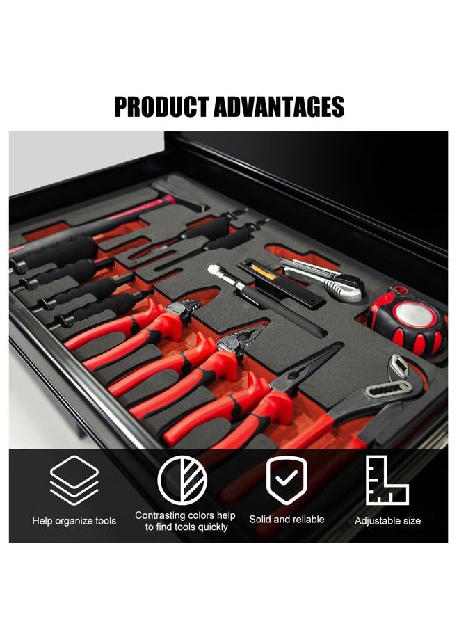 Draupnir Tool Box Organizer, 5 PCS - 15.75''x11"x0.98" Tool Box Foam Insert, Box Organizer for Toolbox, Cabinet Chest Drawer Storage Craft - Image 4