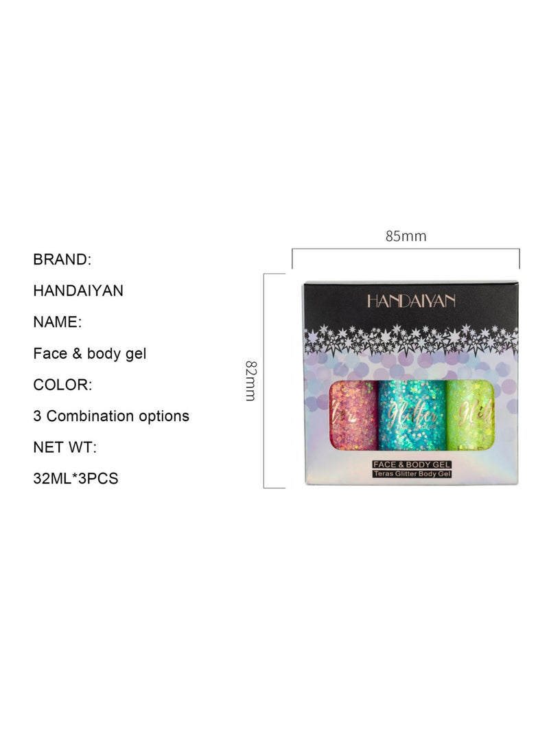 Handaiyan - 3 Piece Face & Body Gel Teras Glitter Body Gel A - Image 1