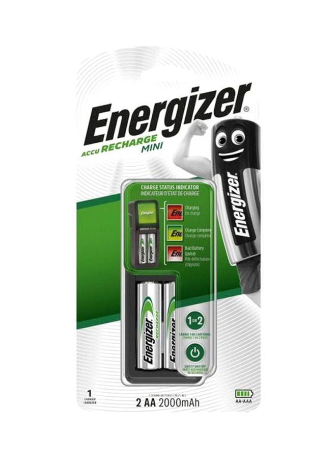 Energizer Mini charger + 2AA (2000 mAh) Multicolour - Image 1