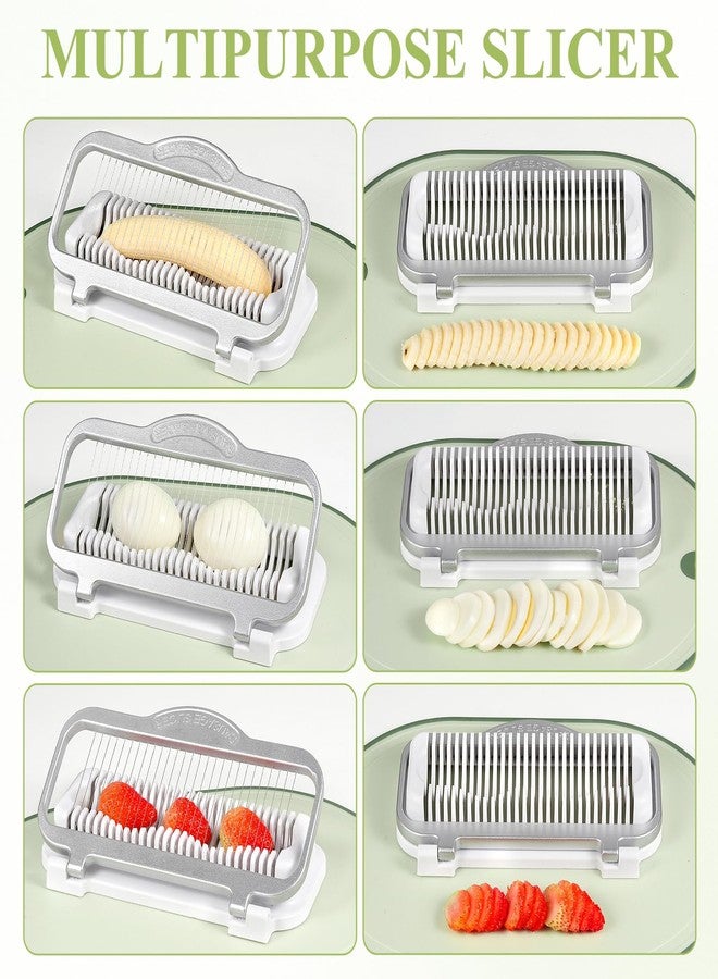 YFYTL Larger Egg Slicer for Hard Boiled Eggs Banana Slicer, Aluminium & Stainless Steel Wires Strawberry slicer Multipurpose Heavy Duty Dishwasher Safe Banana Cutter slicer - Image 2