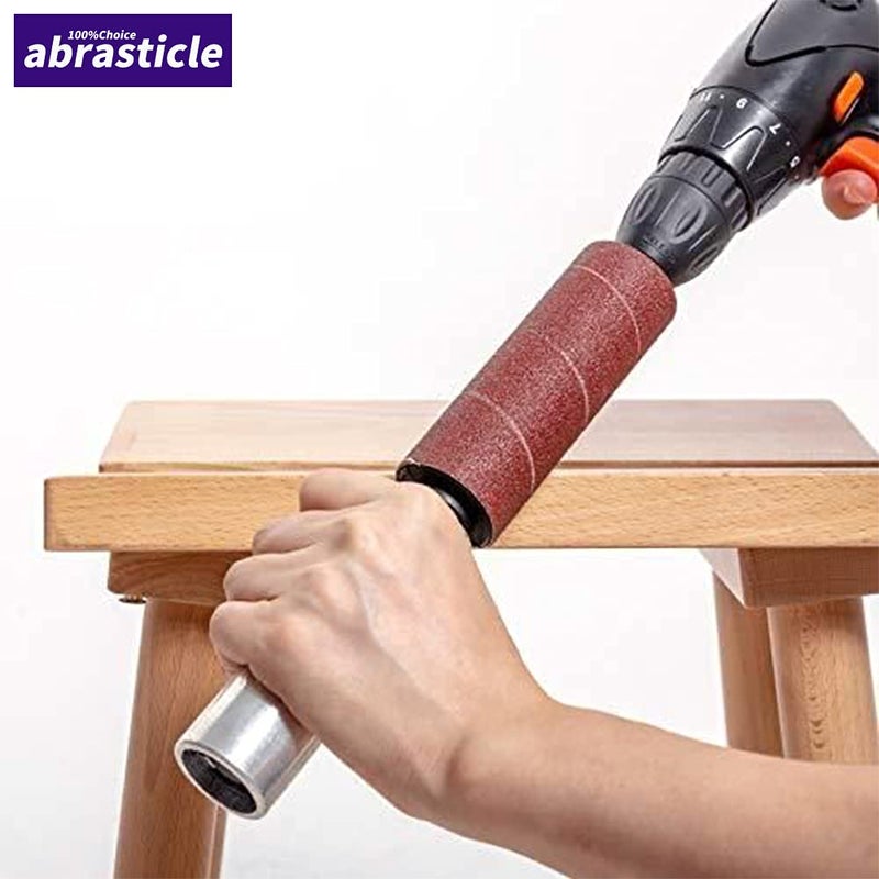 abrasticle 18 Pack Spindle Sander Sleeves, Sanding Sleeves for Oscillating Sander, 80 150 240 Assorted Grit Sandpaper, 4-1/2" Length, 1/2",3/4",1",1-1/2", 2", 3" Diameter - Image 4