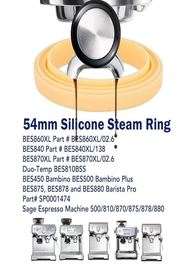 yianteng 1Pcs 54mm Silicone Steam Ring, Grouphead Gasket Seal for Breville Espresso Machine, Coffee Machine Brew Group Head Seal Gasket for Breville/Sage, Replacement 878/870/860/840/810/500/450/875/880 Part - Image 2