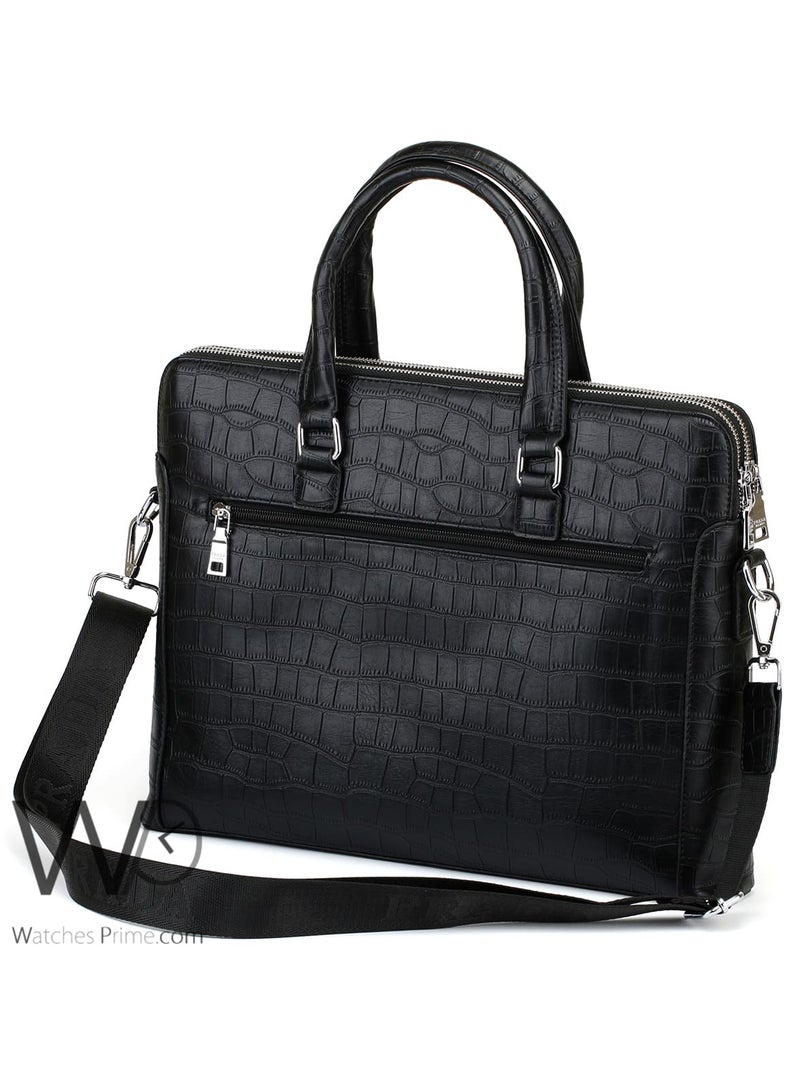 Prada Sport Prada Black Leather Briefcase Handbag - Image 5