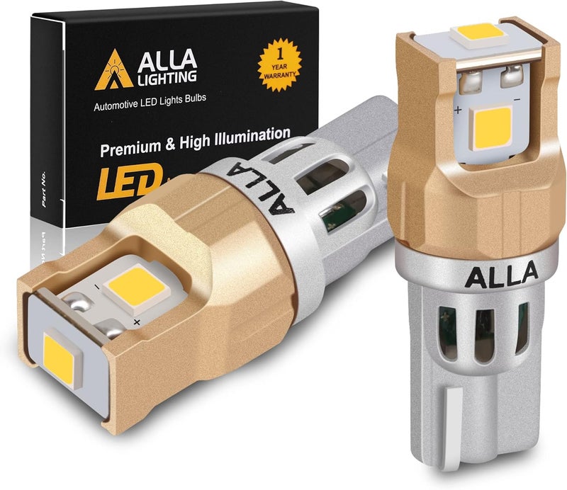 Alla Lighting Miniature T10/T15 LED Light Bulbs, 6000K Xenon White, Super Bright Replacement for Automotive - Image 1