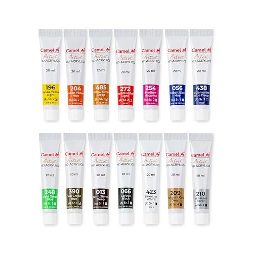 camel Artist HD Acrylics 14 shades x 20 ml - Image 2