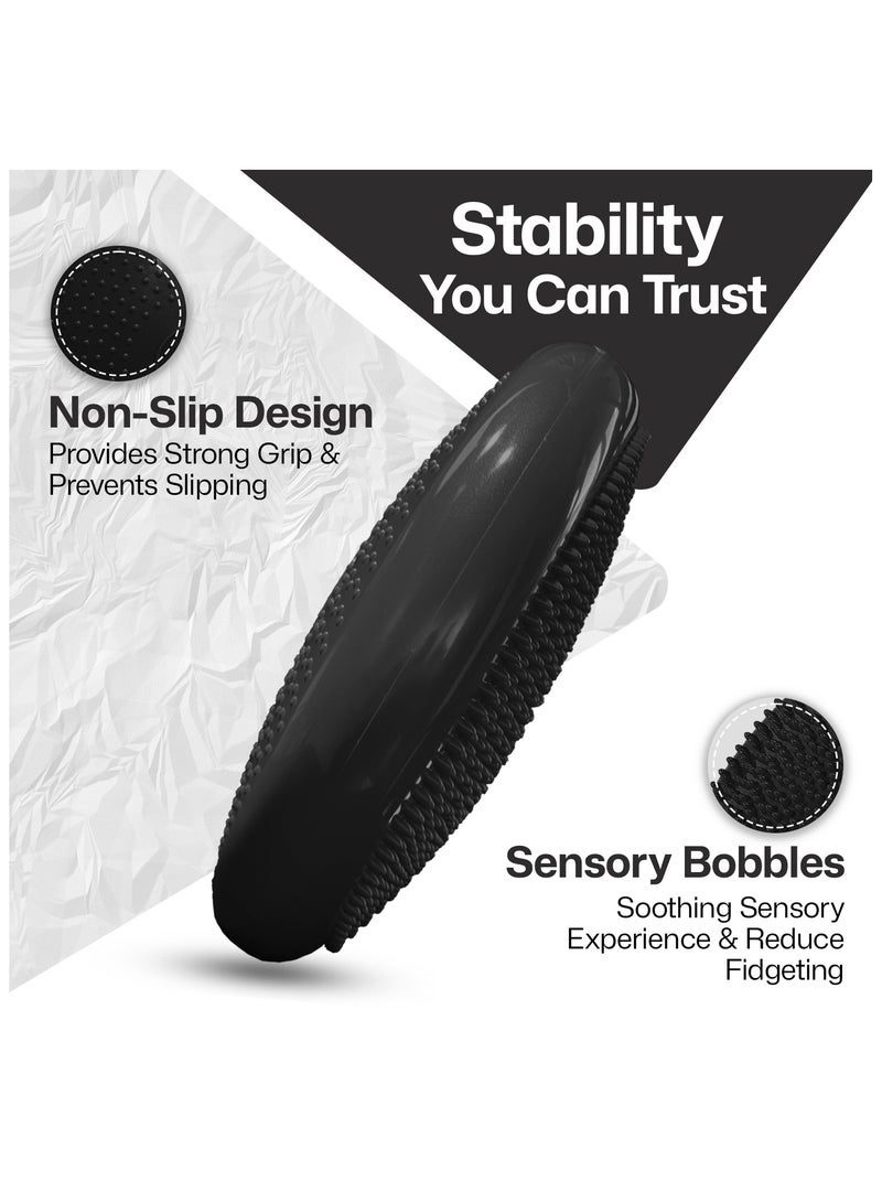 Allure Sphere Sphere Wobble Cushion - Non Slip Inflatable Balance Disc Anti-Burst Wiggle Seat - Balance Cushion With Pump For Physio, Flexible Seating - Improve Posture & Fitness - Adults & Children - Image 4