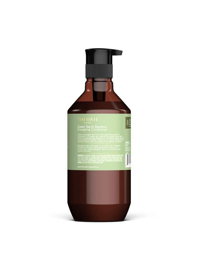 Theorie Green Tea & Bamboo Energizing Conditioner - 400mL, Restorative Formula, Invigorating Scent, Color & Keratin Safe - Image 2