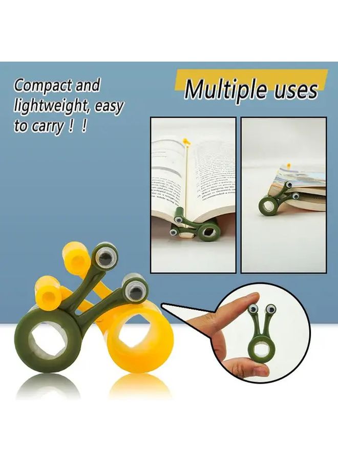 Yellow Snail Shaped Notebook Stand and Page Flip Bookmark With Eyes Compact Portable Desk Organizer Stable Laptop Stand for Office Home School Compatible With Books Tablets Ereaders Cute Desk Decor Gift Idea Study Essentials Playful Aesthetic Durable Plastic Functional Decor Book Lovers - Image 3