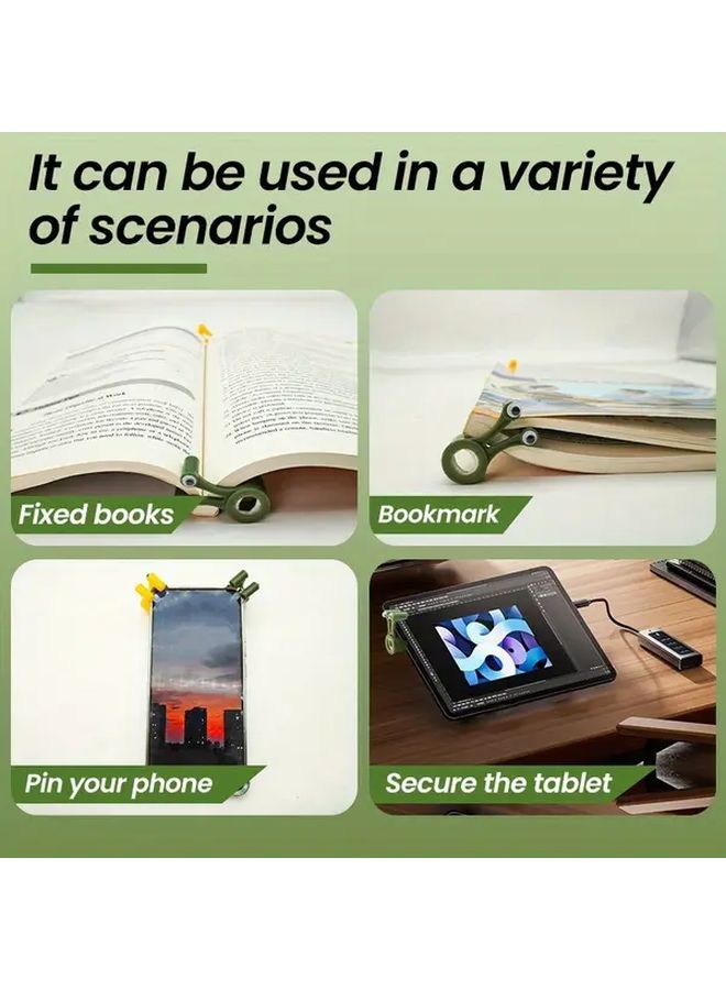 Yellow Snail Shaped Notebook Stand and Page Flip Bookmark With Eyes Compact Portable Desk Organizer Stable Laptop Stand for Office Home School Compatible With Books Tablets Ereaders Cute Desk Decor Gift Idea Study Essentials Playful Aesthetic Durable Plastic Functional Decor Book Lovers - Image 5