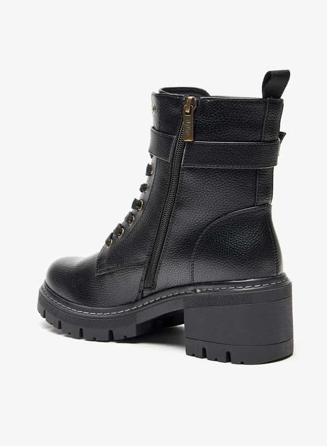 لي كوبر Women's Panelled Ankle Boots with Lace-Up Closure