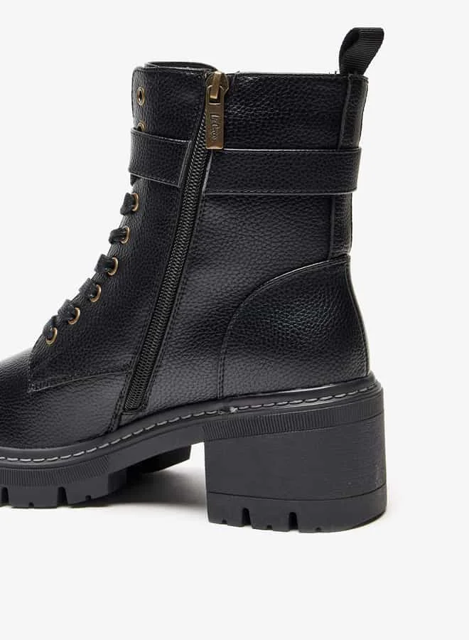 لي كوبر Women's Panelled Ankle Boots with Lace-Up Closure