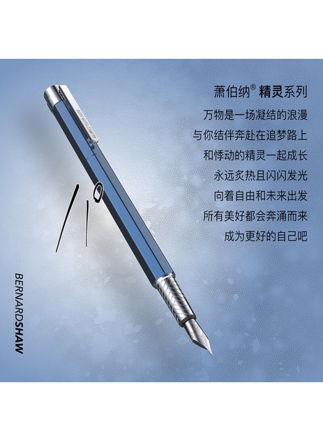 Bernard Shaw [jingling] Fountain Pen, High-end Luxury, Cape Misty Blue Premium Ink Gift Box Set, High-end Business Office Signing Pen, Teacher Gift For Women And Men, Popular Product - Image 1