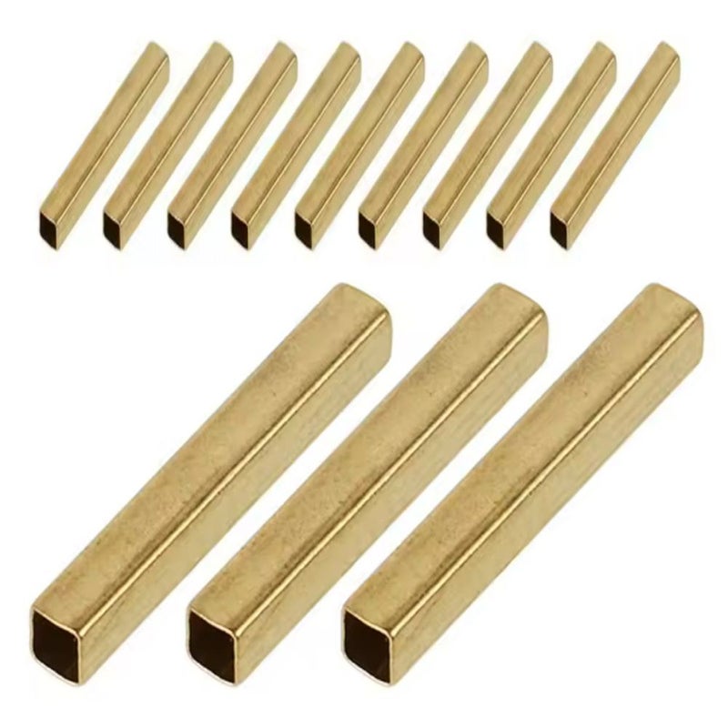 Brass Hollow Square Tube 8x8x1x250mm Craft Modeling Material Single Piece - Image 4