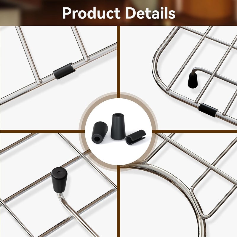 SettleDown Sink Grid 18" X 12-1/2", Stainless Steel Sink Grids for Bottom of Kitchen Sinks, Centered Drain with Corner Radius 1-1/2" - Image 5