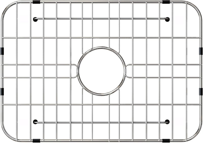 SettleDown Sink Grid 18" X 12-1/2", Stainless Steel Sink Grids for Bottom of Kitchen Sinks, Centered Drain with Corner Radius 1-1/2" - Image 1