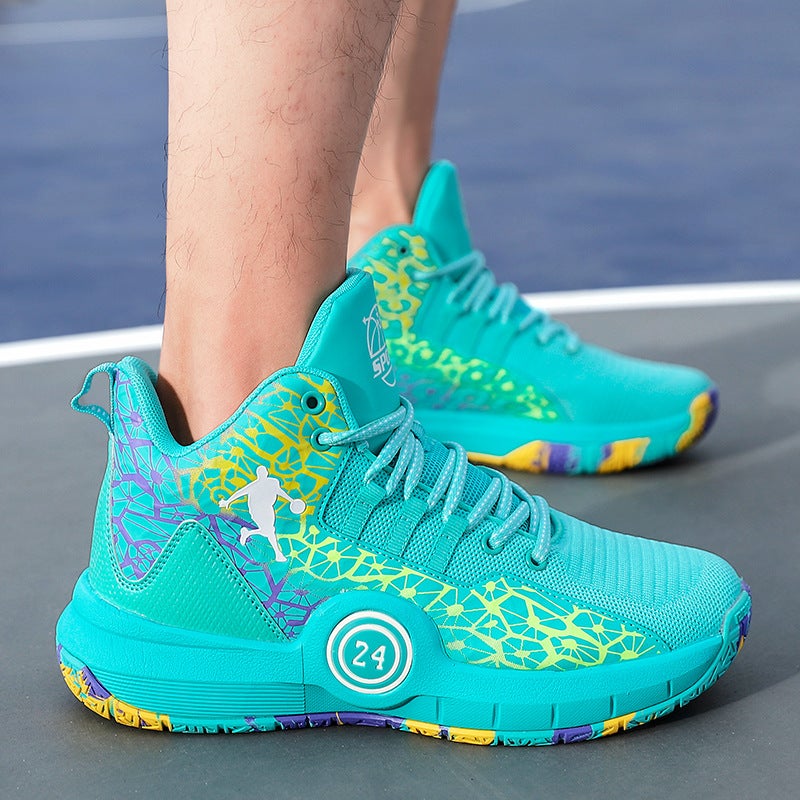Basketball Shoes Men'S Rubber Plus Md Large Sole Light Soft Sneakers For Primary And Secondary School Students Big Kids Boys Sneakers Running Shoes - Image 3
