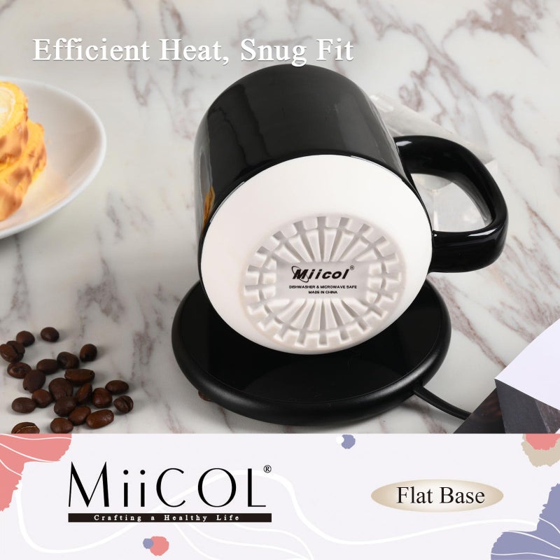 Miicol Ceramic Coffee Mug, 16 oz Large Coffee Cup, Tea Mug with Handle, Flat Bottom Mug for Men, Women, Office, Microwave and Dishwasher Safe, Multi-Color, Panda Black - Image 5