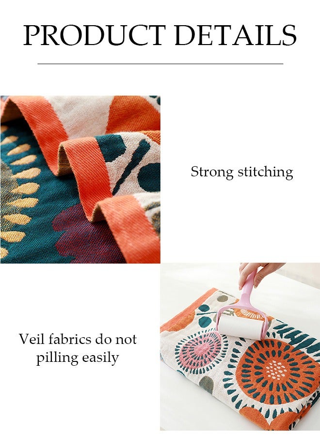 Bath Towel Oversized Adult Cotton Bath Towel Bohemian-inspired Style, 4-Layered Softness, Minimal Shedding, Quick Absorption & Fast Drying, Wrapping Capability, Double Sided Pattern 80*160cm  - Image 4