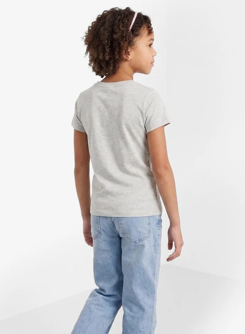 Calvin Klein Jeans Pvhblack/Brightwhite 2-Pack Monogram Slim Crew Neck T-Shirts for Women | Best Price UAE