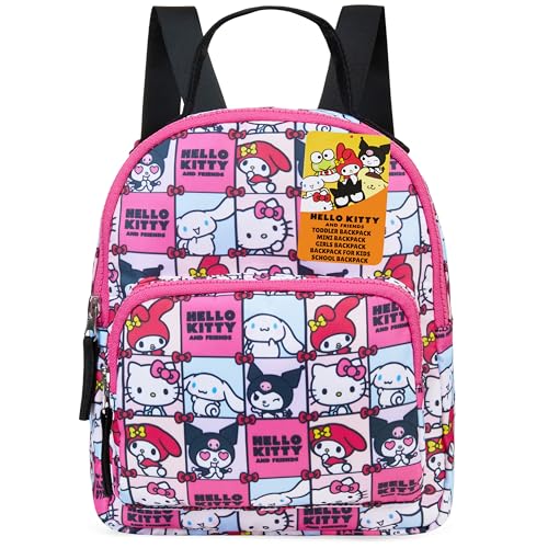 Get Trend Hello Kitty Mini Backpack for Kids Girls 9x7” Travel Bag Kawaii Bag for Daycare Trips Vacation Fashion Gifts for Girls (Pink Hello Kitty) - Image 1