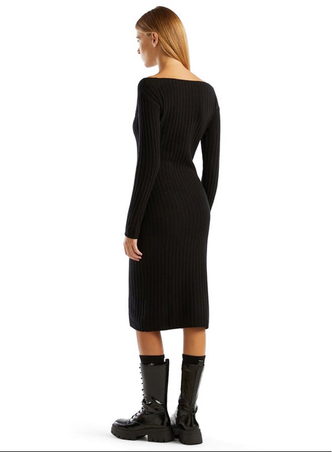 Benetton KNIT DRESS WITH BOAT NECK  - Image 3