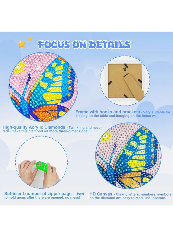 Nardoll Crafts for Girls 8-12 - Diamond Art Kits with Wooden Frame - Diamond Art Kits for Kids - Arts and Crafts for Kids Ages 4-6 8-10 - GEM Art Supplies Dots for Adult Beginners Home Wall Decor Gifts - Image 5