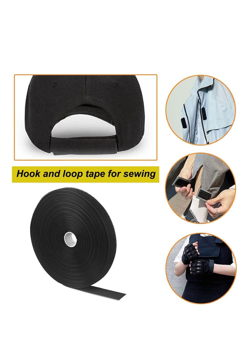 SYOSI - Adjustable Cable Straps with 50 Buckles Free Cut Length Black Reusable Fastening Cable Ties Hook and Loop Securing Strap for Cable Tidy Wire Management Cord Organizer - Image 1