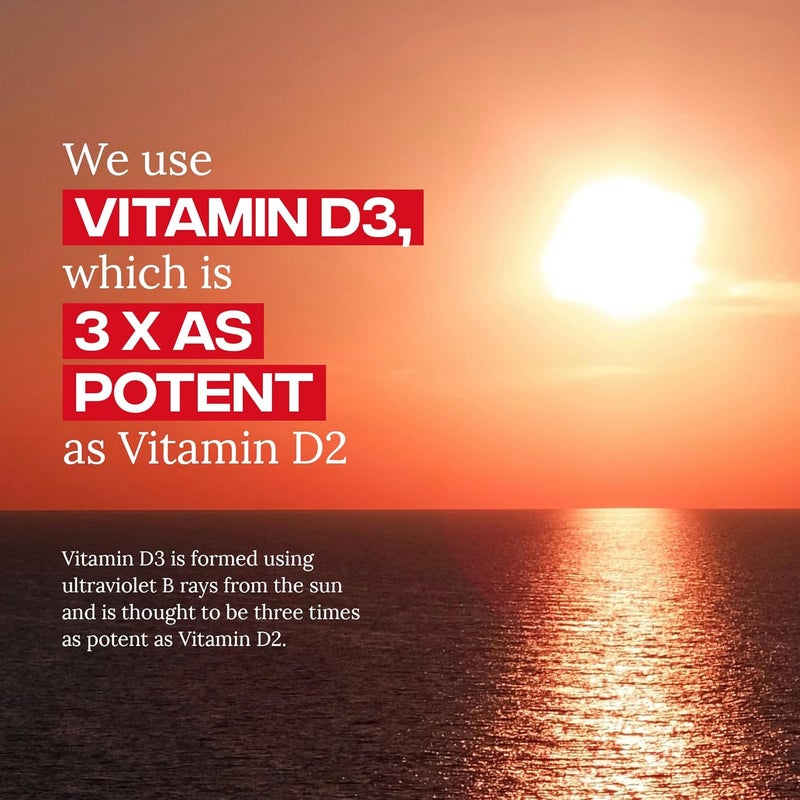 Reflex Nutrition Vitamin D3 Vitamin D3 2000IU 50mg per Capsule Daily Sunshine for Winter Wellness Vitamin D Tablets to Supports Muscle Function Immune Support Bone Health 100 Capsules - Image 3