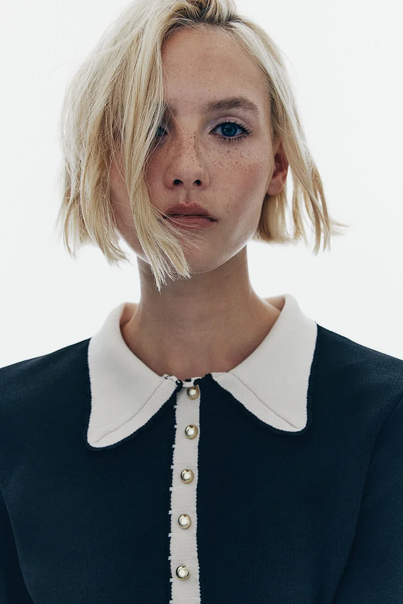 اتش اند ام Knitted Collared Dress